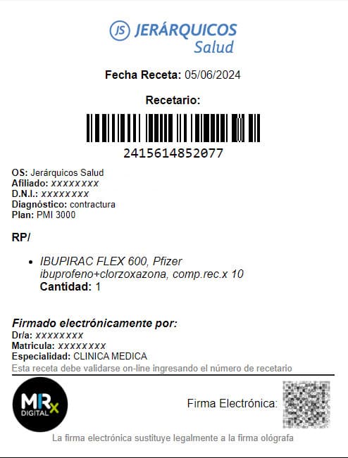 Lectura de Recetas